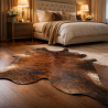 Tapis en peau de vache bringée marron XX/Large | Tapis en peau de vache bringée Double XL |