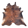Tapis en peau de vache bringée marron XX/Large | Tapis en peau de vache bringée Double XL |