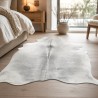 Large Light Grey Cowhide Rug | Pale Grey Cow Skin | Grey Hair on Hide