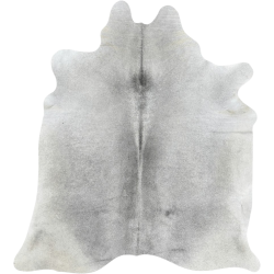 Large Light Grey Cowhide Rug | Pale Grey Cow Skin | Grey Hair on Hide