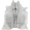Grand tapis en peau de vache gris clair | Peau de vache gris pâle | Poils gris sur la peau
