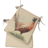 Coussins de chaise réversibles et fuselés motif faisan | Lot de 4, 6 ou 8 coussins
