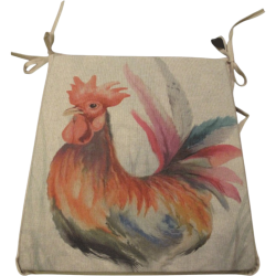 Cuscini per sedie con seduta affusolata reversibile con gallo | Set di 2, 4, 6 o 8 cuscini per sedie
