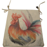 Cuscini per sedie con seduta affusolata reversibile con gallo | Set di 2, 4, 6 o 8 cuscini per sedie