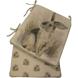 Rabbit Reversible Konische Sitzauflage | Set mit 2, 4, 6 oder 8 Bunny Stuhlkissen