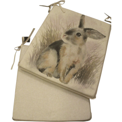 Coussin de siège réversible conique en forme de lapin | Lot de 2, 4, 6 ou 8 coussins de chaise lapin