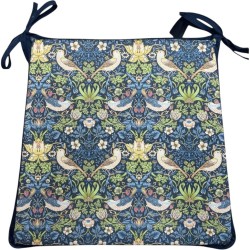 Coussin de siège conique Strawberry Thief Navy | Coussins de siège imprimés William Morris
