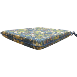 Cuscino per Sedia con Seduta Affusolata Strawberry Thief Navy | Cuscini per Sedie con Stampa William Morris