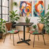 Tropical Leaves Tapered Seat Pad | Modern Multicoloured Seat Pads |