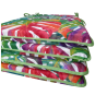 Coussin d'assise conique à motif de feuilles tropicales | Coussins d'assise multicolores modernes |