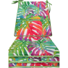 Cuscino per seduta affusolato con foglie tropicali | Cuscini per seduta moderni multicolori |