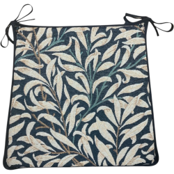 Tapered Seat Pad Willow Bough Ebony Tapestry| Patterned  Seat Pads |
