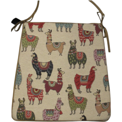 Llama Tapestry Tapered Seat Pad | Quirky Animal Tapestry Seat Pads |