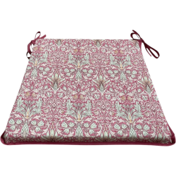 Tapered Seat Pad Snakeshead Crimson| William Morris Printed Seat Pads