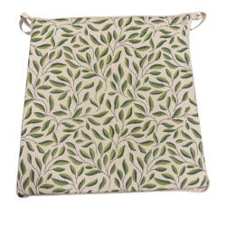 Tapered Sitzkissen Grüne Blätter | Grün gemusterte Tapered Sitzkissen |