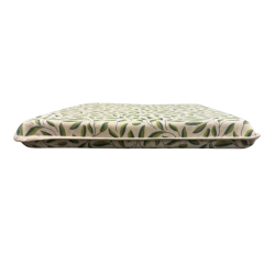 Tapered Sitzkissen Grüne Blätter | Grün gemusterte Tapered Sitzkissen |