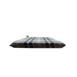 Highland Check Denim Tapered Seat Pads | Checked Tapered Chair Pads