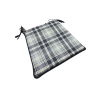 Highland Check Denim Tapered Seat Pads | Checked Tapered Chair Pads