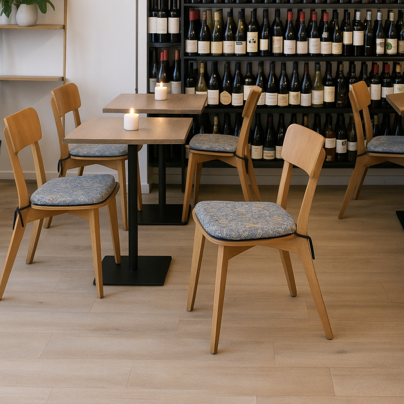Coussin de siège conique en denim Snakeshead | Coussins de siège coniques William Morris