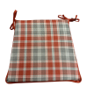 Highland Check Autumn Tapered Seat Pads | Checked Tapered Chair Pads