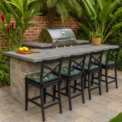 Black Rainforest Tapestry Tapered Seat Pads| Tapered Jungle Seat Pads