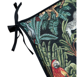 Black Rainforest Tapestry Tapered Seat Pads| Tapered Jungle Seat Pads
