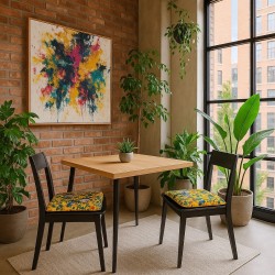Velvet Midsummer Tapered Seat Pads | Floral Velvet Tapered Chair Pads