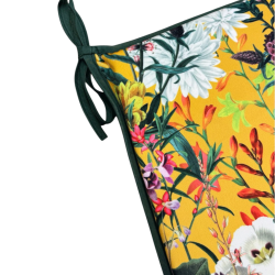 Velvet Midsummer Taps Toelopende Stoelkussens | Bloemenfluweel Toelopende Stoelkussens