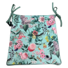 Velvet Tranquillity Tapered Seat Pads | Floral Velvet Chair Pads |