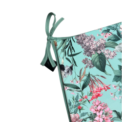 Coussins d'assise fuselés Velvet Tranquillity | Coussins de chaise en velours à motif floral |