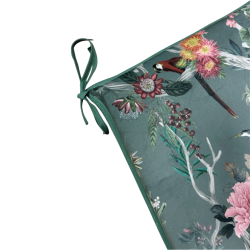 Velvet Chinoiserie Kegelförmige Sitzkissen | Luxuriöse Orientalische Samt Stuhlkissen