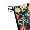 Schwarze Früchte Gobelin Sitzpolster | Frucht-Design Sitzpolster