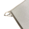 Coussins d'assise coniques en lin uni | Coussins d'assise coniques beiges avec attaches |
