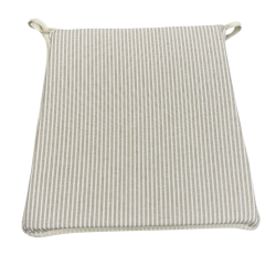 Coussins de siège coniques à rayures blanches | Coussins de siège coniques à rayures avec attaches |