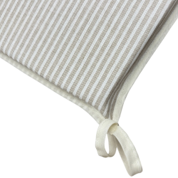 Coussins de siège coniques à rayures blanches | Coussins de siège coniques à rayures avec attaches |