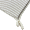 White Stripe Tapered Seat Pads| Striped Tapered Seat Pads With Ties |