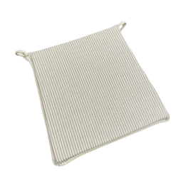 White Stripe Tapered Seat Pads| Gestreepte Taps Toelopende Stoelkussens Met Strikken |