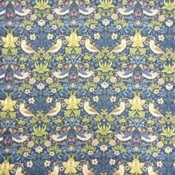 Aardbeien Dief Marine Stof | William Morris Stof | Blauwe Print Stof