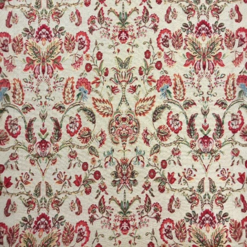 Morris Gobelin Stof | Handwerk Stof | Veelgekleurde Bloemenstof
