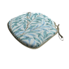 Coussin de chaise à fuseaux, tapisserie motif branches de saule et embruns | Coussin de chaise bleu-vert