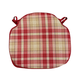 Spindle Stoelkussens Highland Check Rood | Rode Tartan Spindle Stoelkussens |