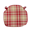 Coussins de selle à fuseaux Highland Check rouge | Coussins de selle à fuseaux en tartan rouge |