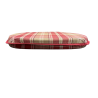 Coussins de selle à fuseaux Highland Check rouge | Coussins de selle à fuseaux en tartan rouge |
