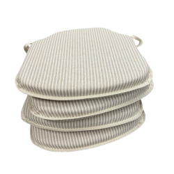 Weiße Streifen Spindelsitzkissen | Neutrale Sitzkissen | Gestreifte Sitzkissen