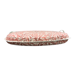 Spindle Seat Pads Willow Bough Rust | Red Patterned Spindle Seat Pads