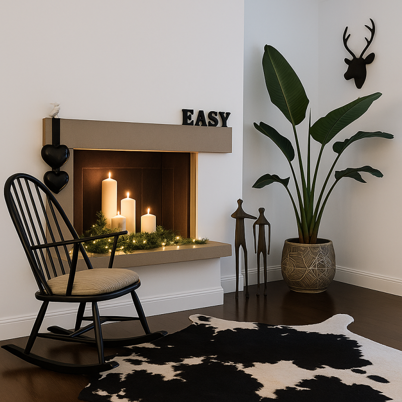 Grey Stripe Spindle Seat Pads| Geometric Seat Pads | Striped Seat Pads