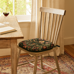 Coussin d'assise à fuseaux William Green Tapestry | Coussins de chaise à fuseaux à motifs