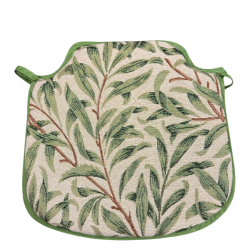 Coussin de chaise à fuseaux, tapisserie à motif de branches de saule | Coussin de chaise à motifs verts