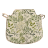 Coussins de chaise à fuseaux à motifs floraux verts et gris | Coussins de chaise à fuseaux à motifs de feuilles vertes