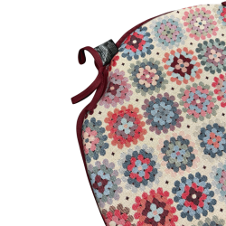 Crochet Tapestry Spindle Seat Pads | Non-Slip Thick Spindle Chair Pads